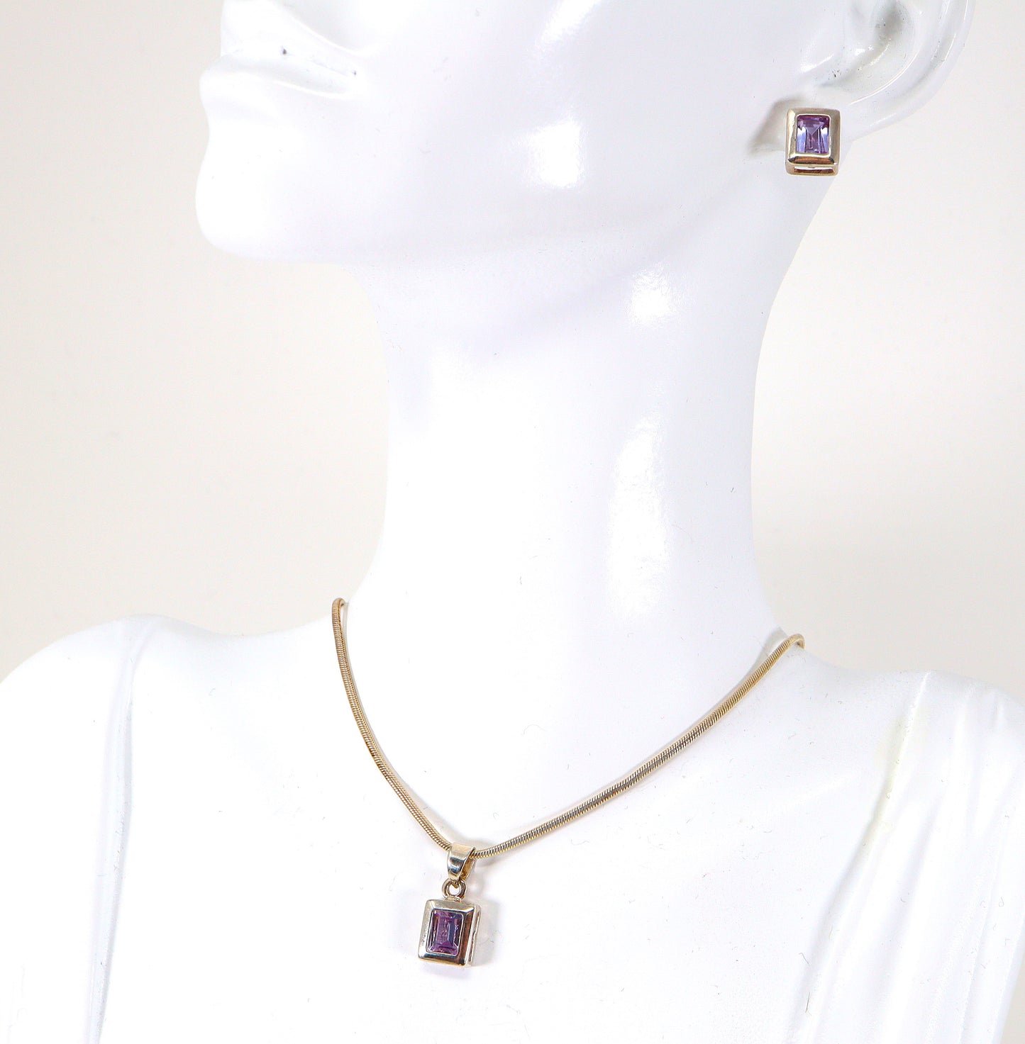 Silver Necklace and Earring Set