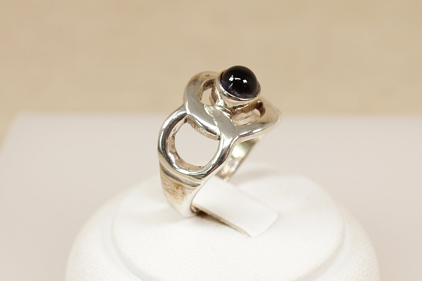 Silver Blue Iolite Band Ring