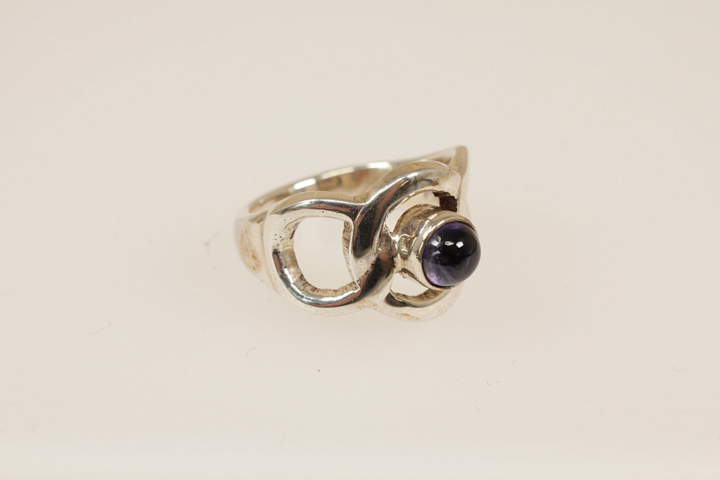 Silver Blue Iolite Band Ring