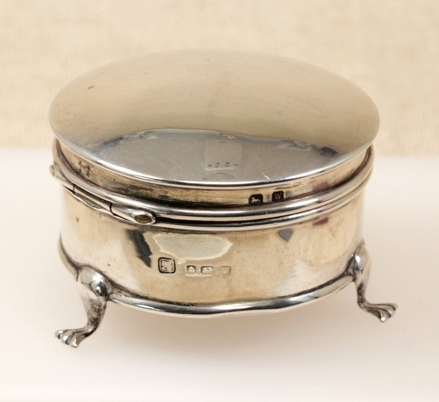Antique Silver Edwardian Trinket Pot