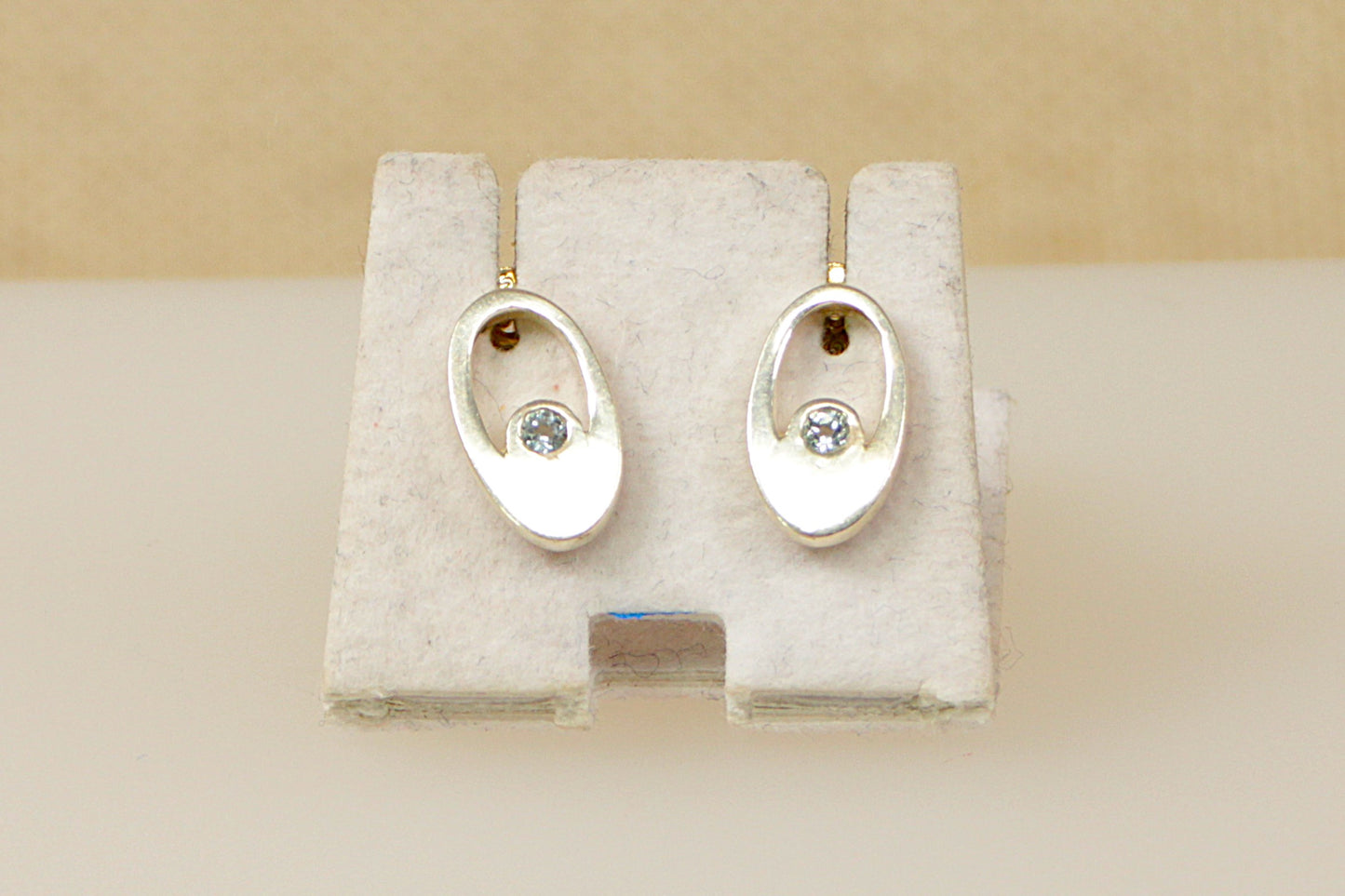 Silver Blue Topaz Earrings
