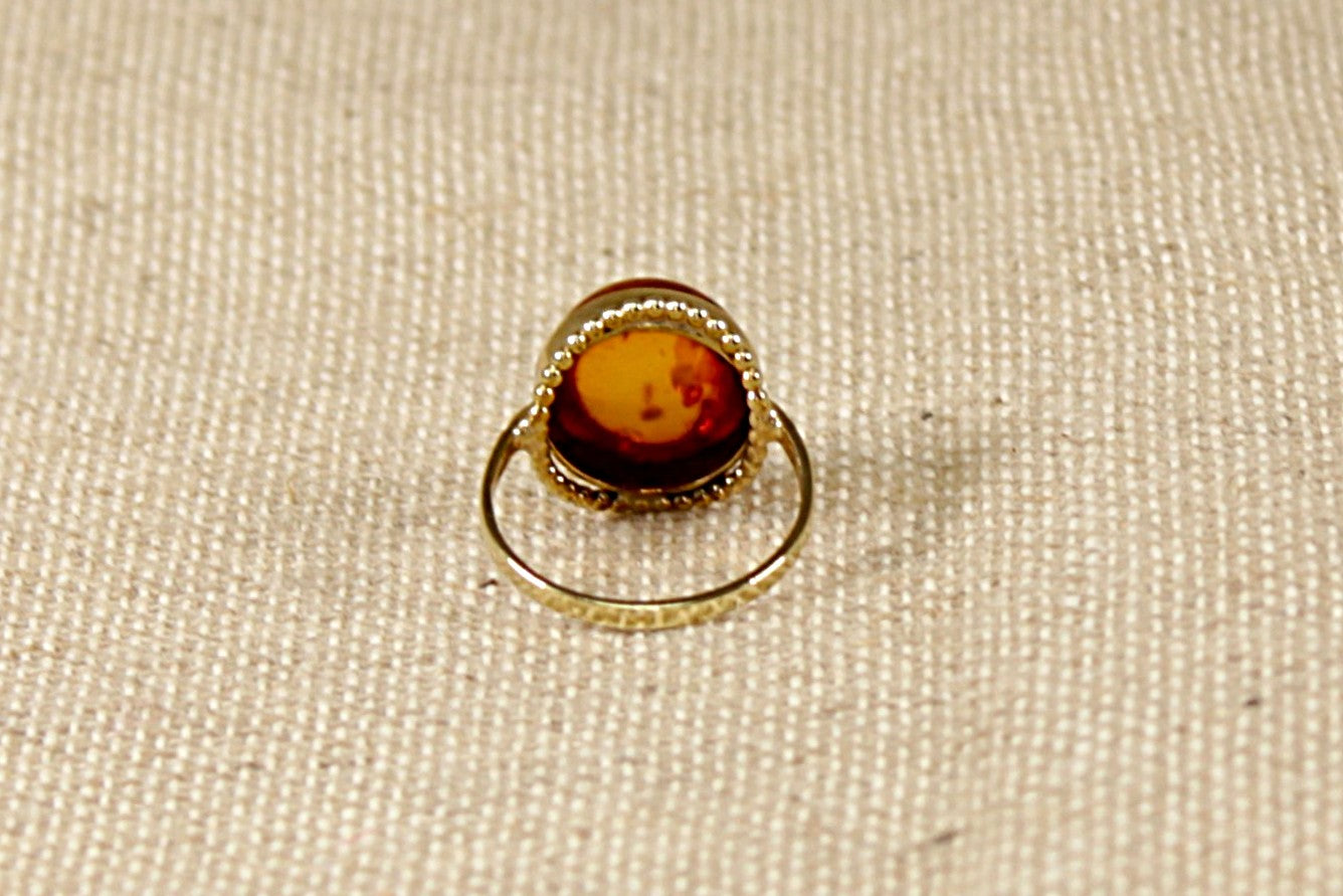 Vintage 8ct Amber Gold Ring