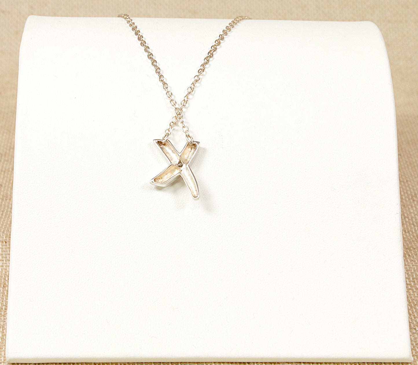 Silver Cubic Zirconia Pendant and Chain Necklace