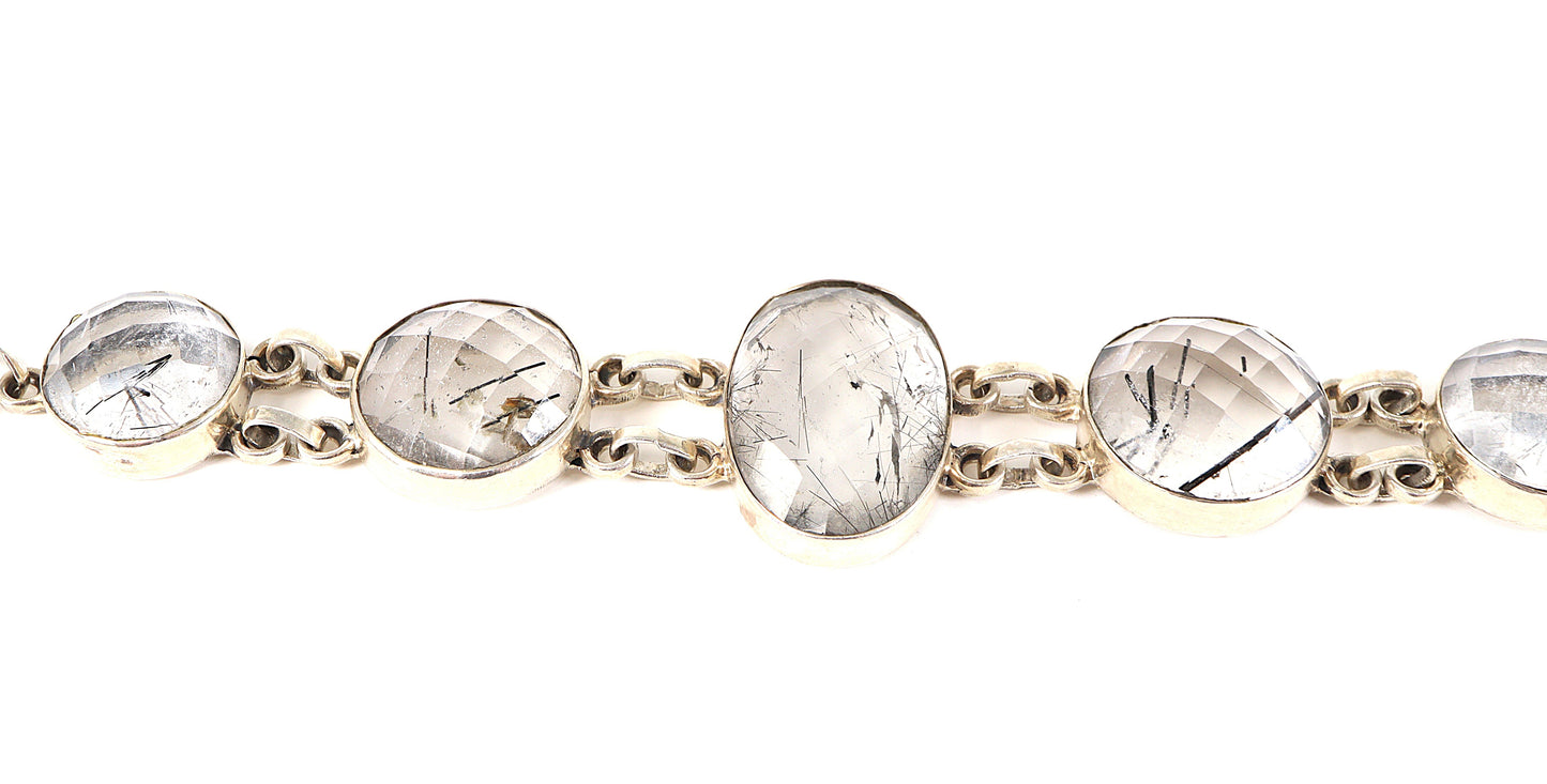 Silver Rutilated Quartz Bracelet