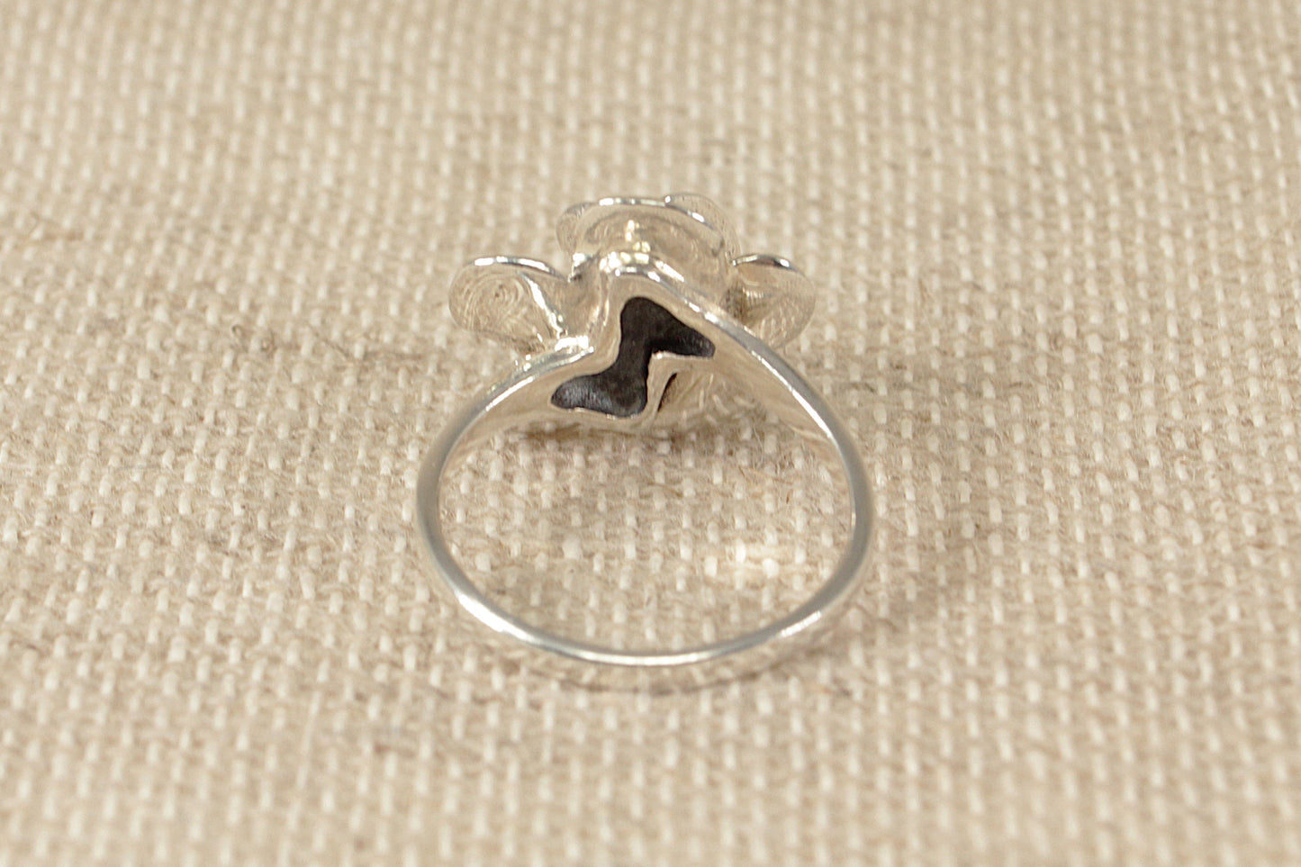 Vintage Sterling Silver Ring in the Shape of a Rose
