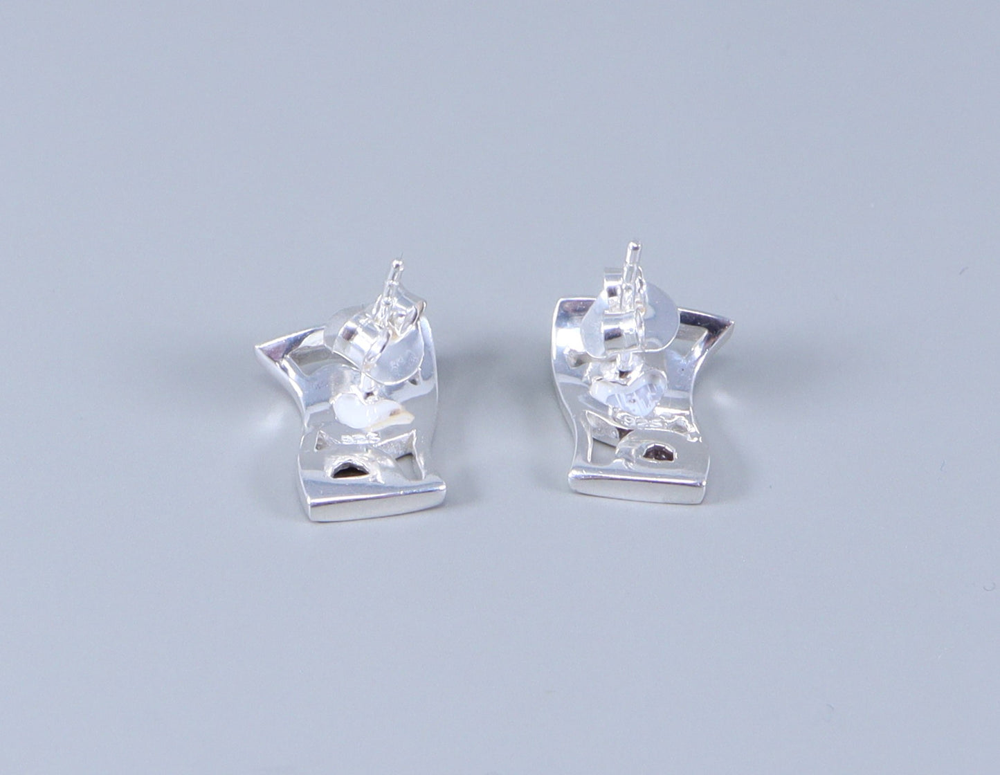 Silver and Mother of Pearl Stud Earrings