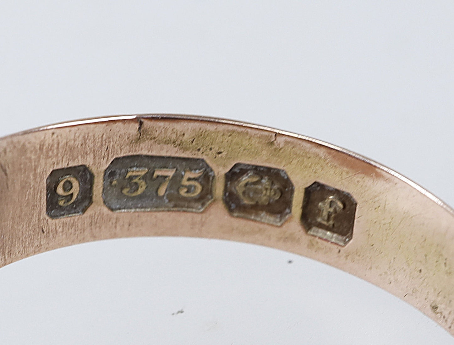 Antique Edwardian Rose Gold Garnet Solitaire Ring