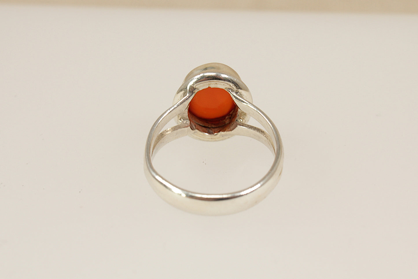 Silver Cabochon Carnelian Ring