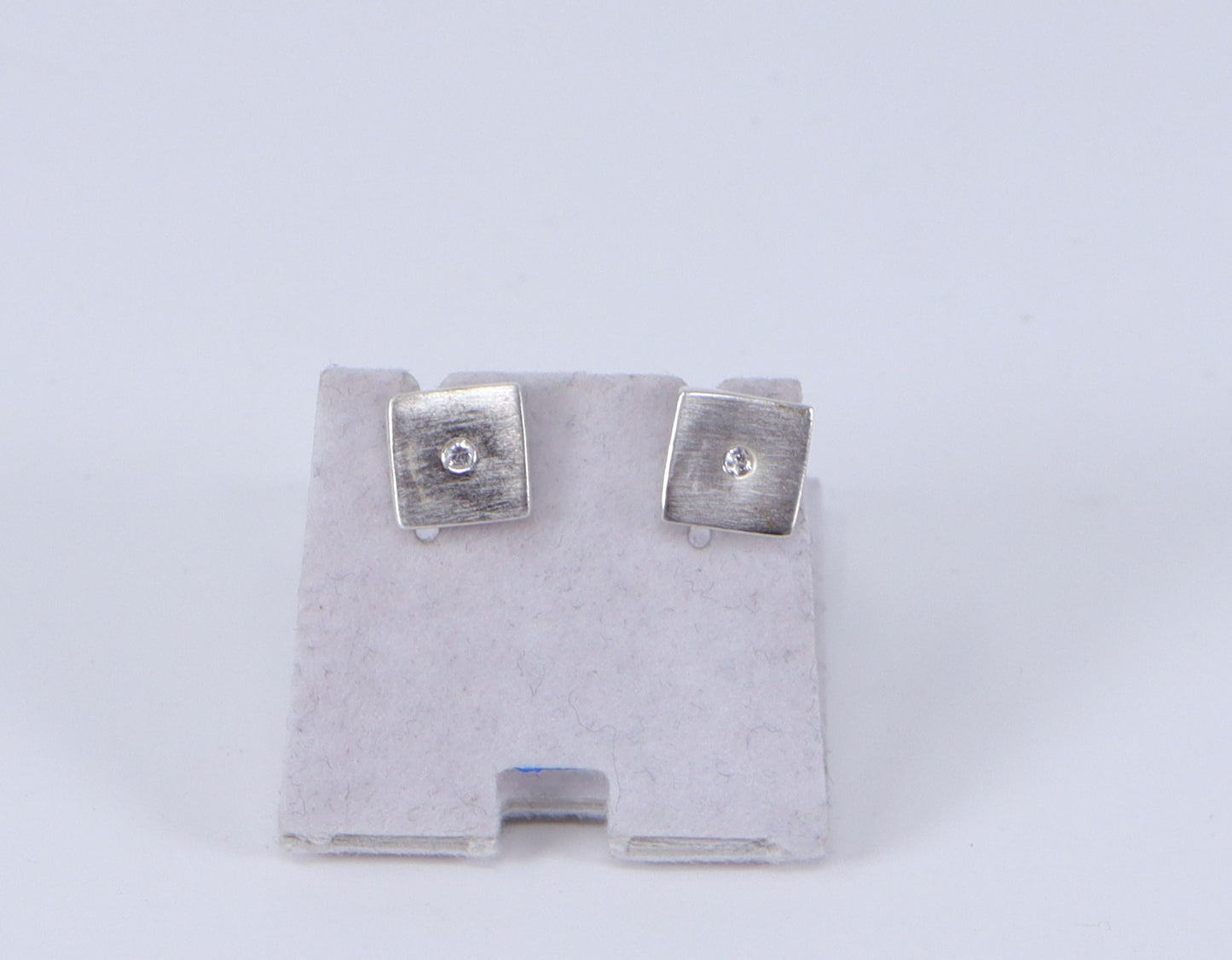 Silver and Crystal Stud Earrings