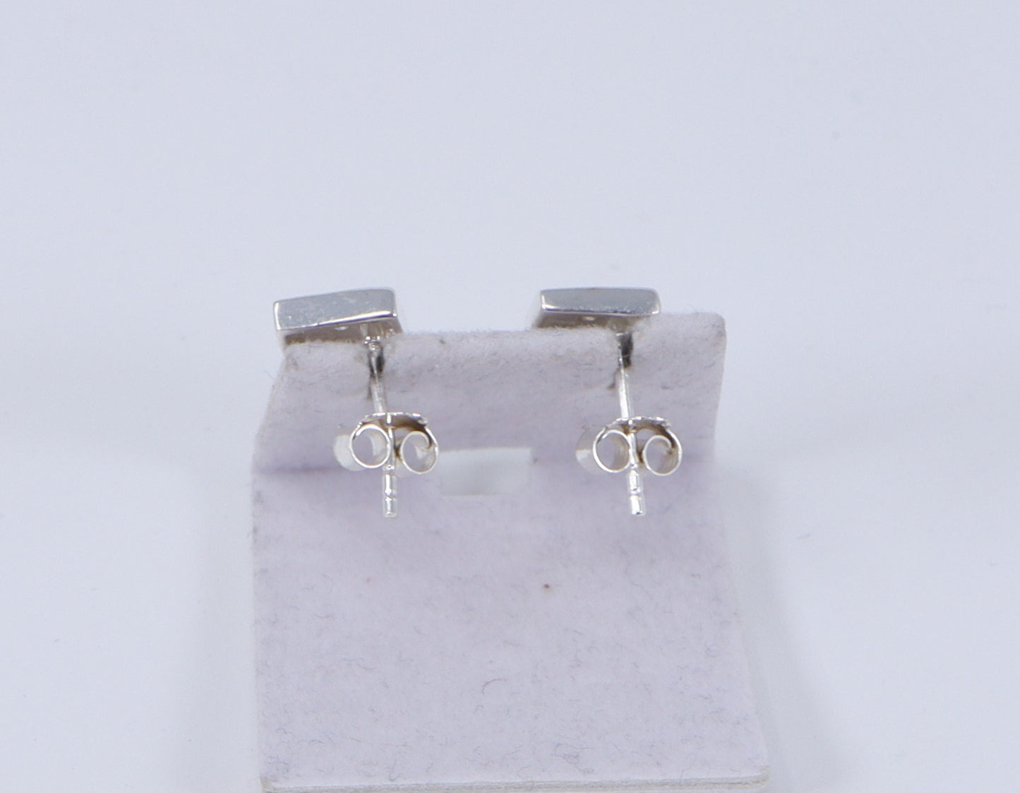 Silver and Crystal Stud Earrings