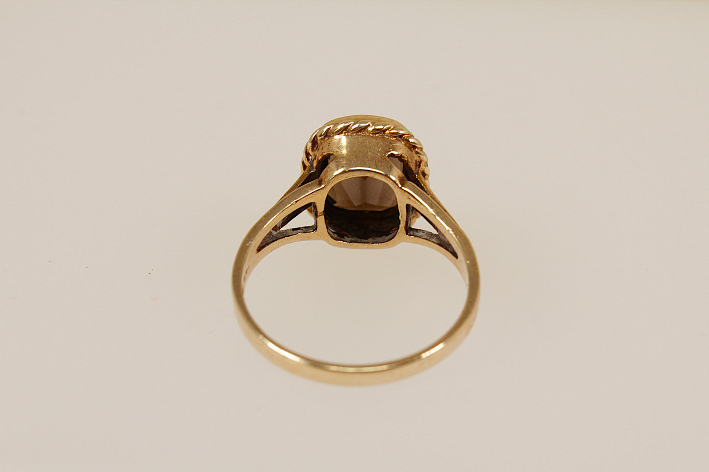 Vintage 9ct Gold Smokey Quartz Ring