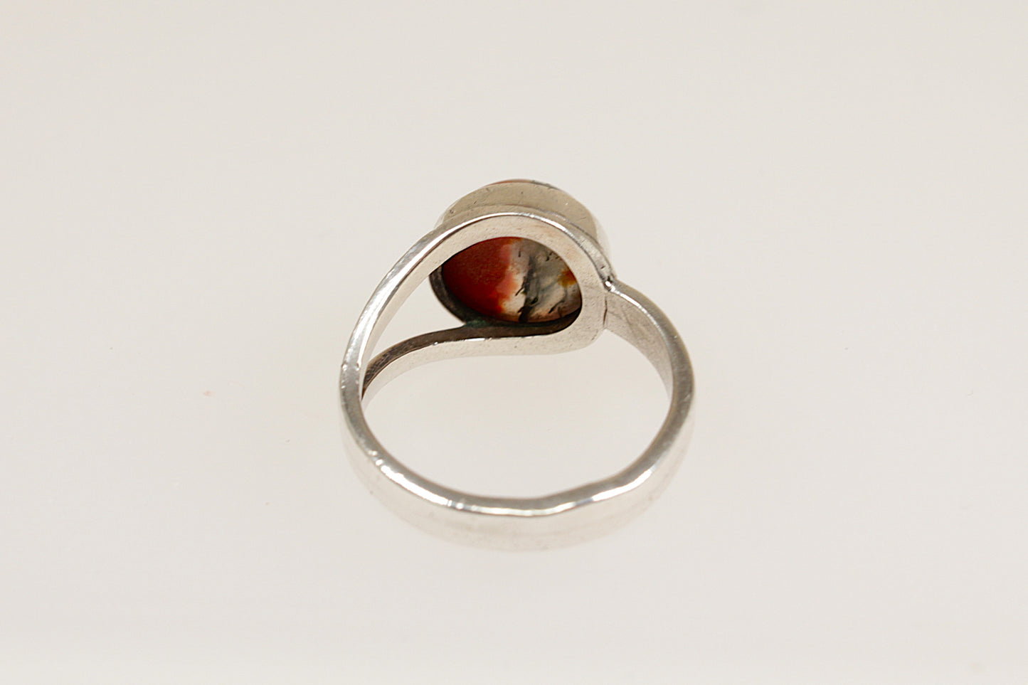 Vintage Silver Moss Agate Ring