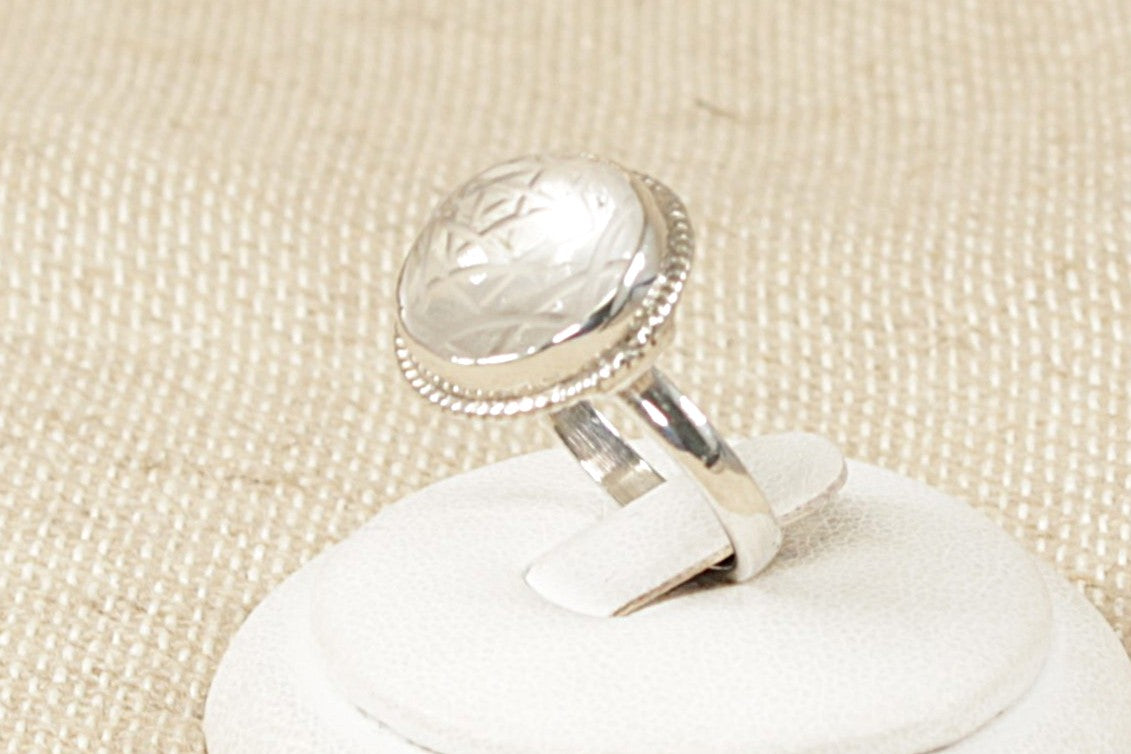Silver Solitaire Statement Rings