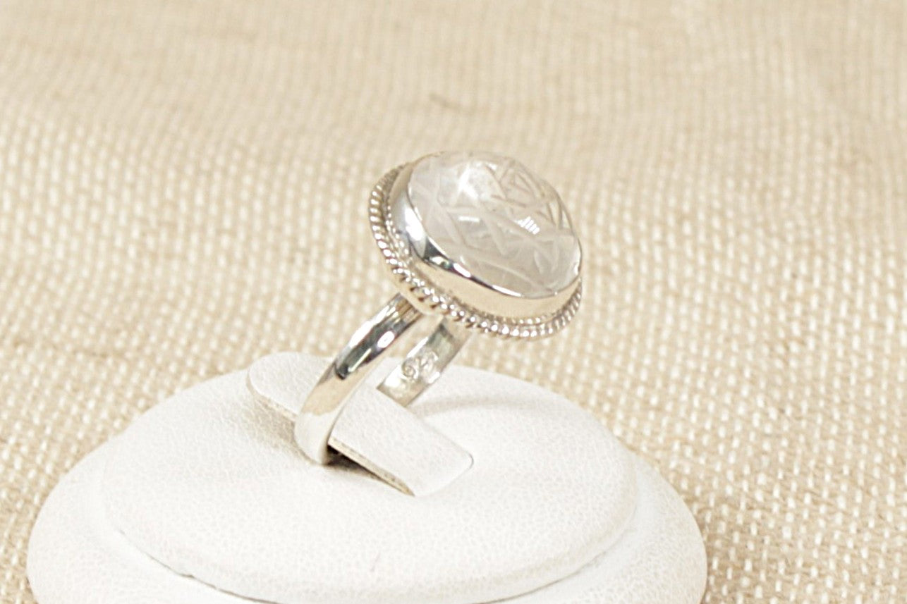 Silver Solitaire Statement Rings