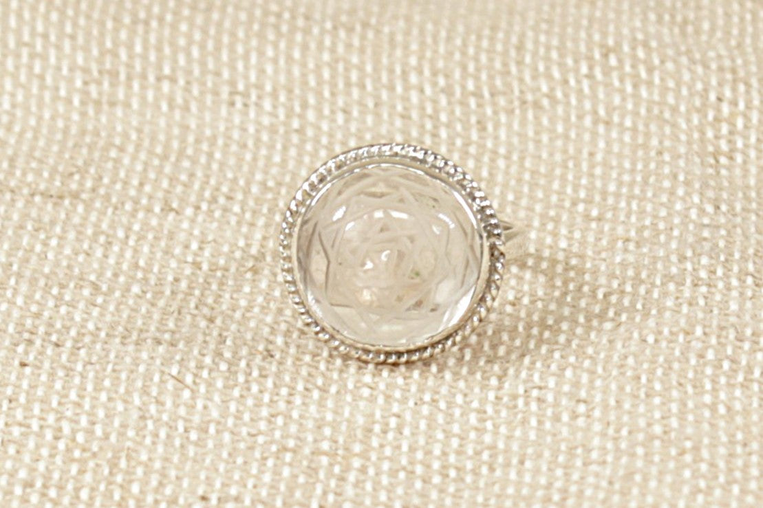 Silver Solitaire Statement Rings