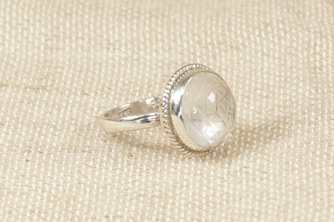 Silver Solitaire Statement Rings