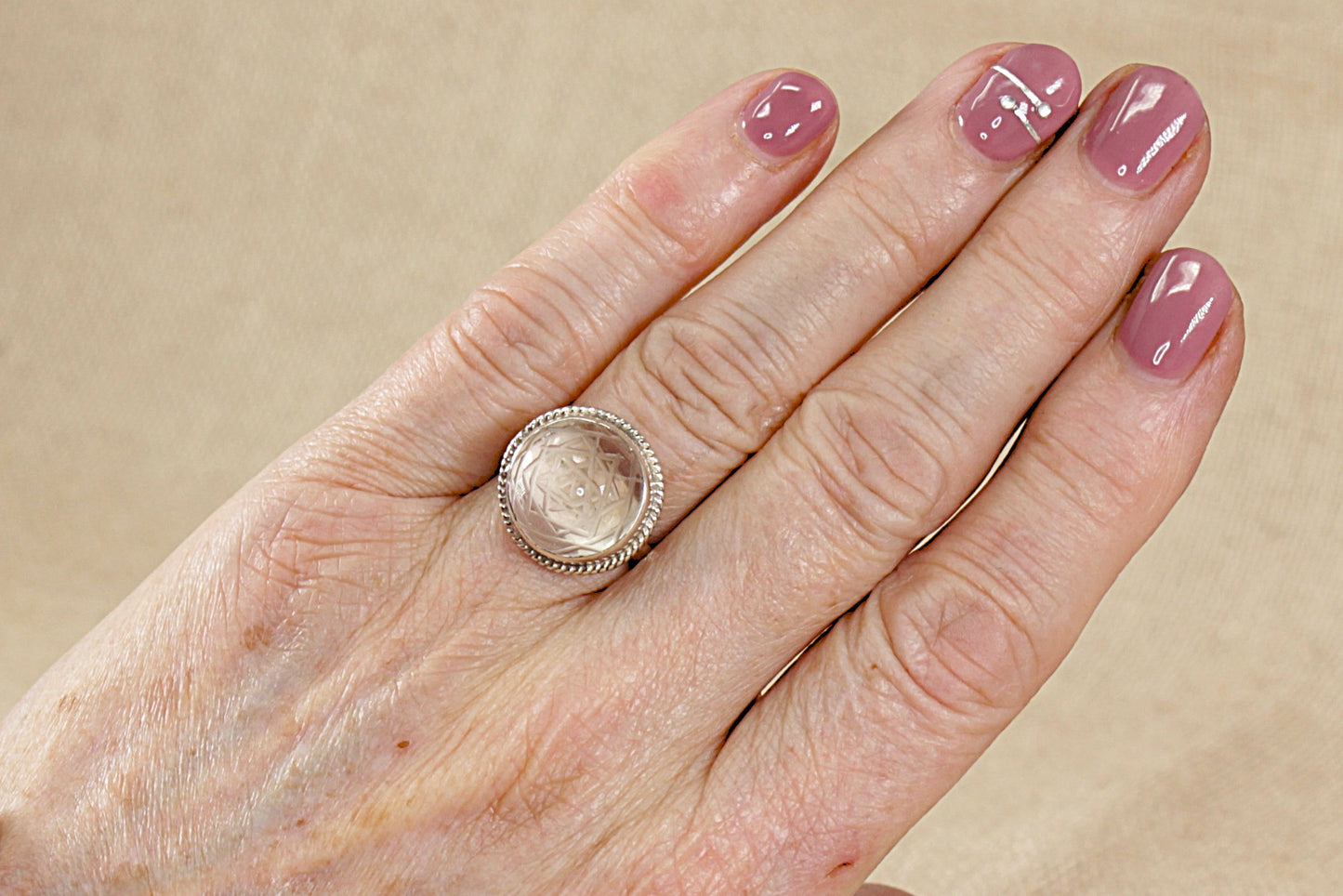 Silver Solitaire Statement Rings