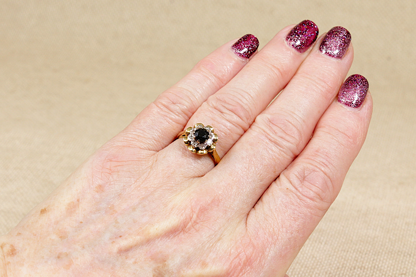 18ct Gold Sapphire & Diamond Ring