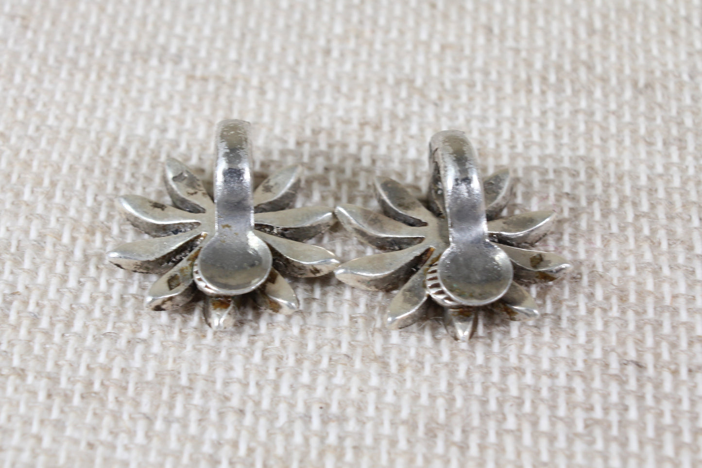 Silver Marcasite Clip on Earrings