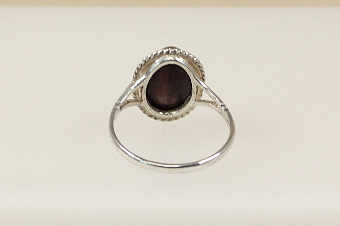 Silver Iolite Solitaire Ring