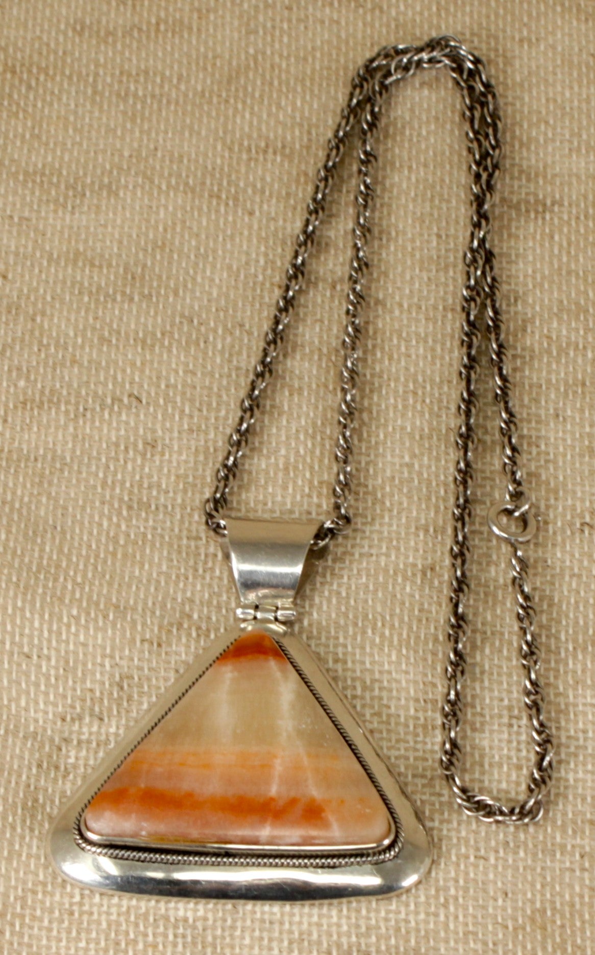 Silver Agate Designer Pendant Necklace