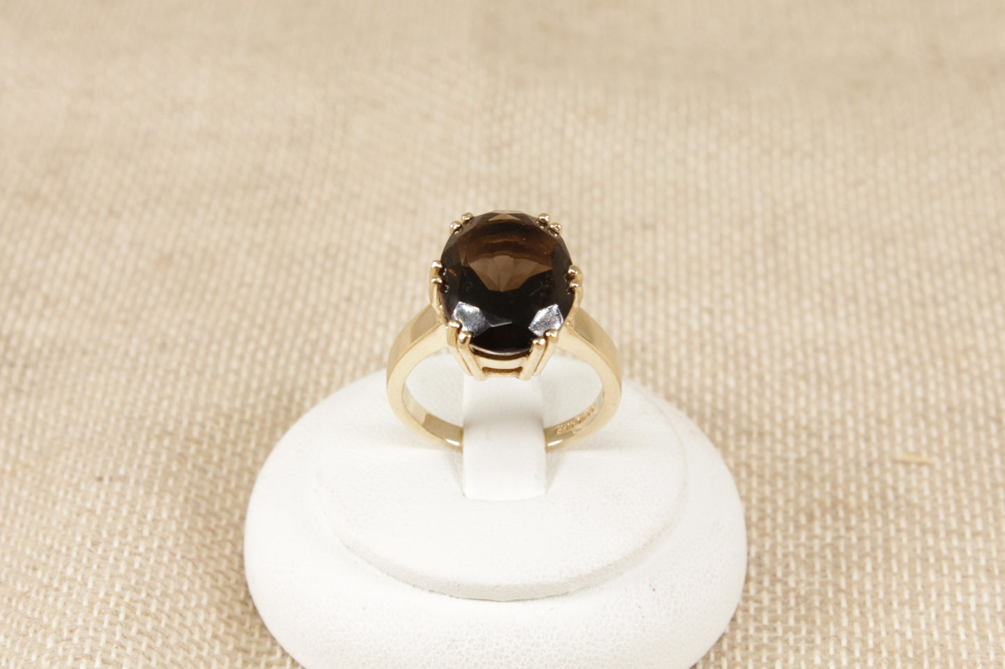 9ct Smokey Quartz Solitaire Ring