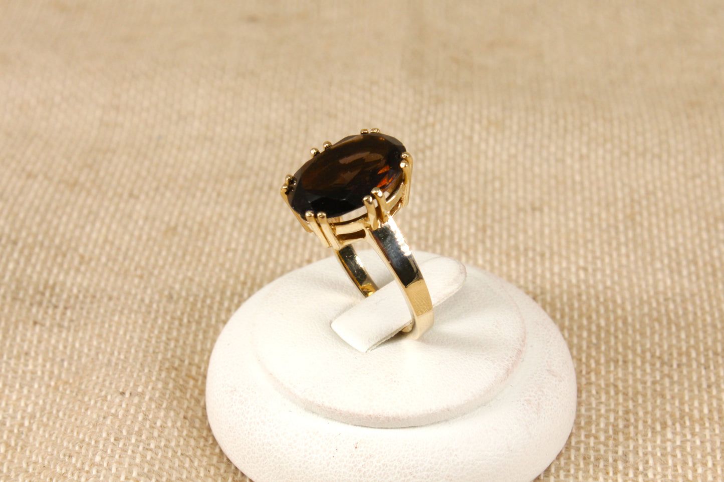 9ct Smokey Quartz Solitaire Ring