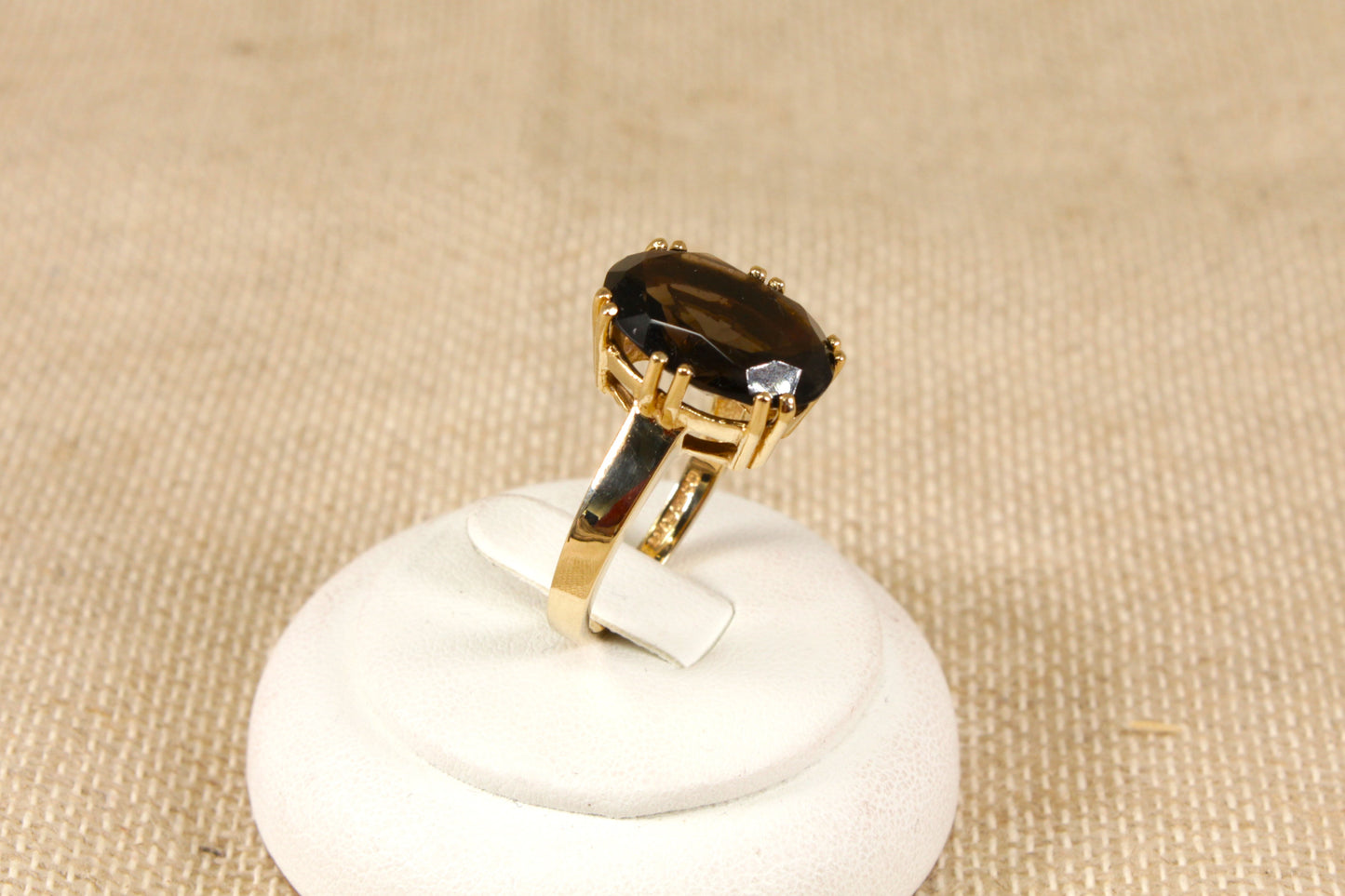 9ct Smokey Quartz Solitaire Ring