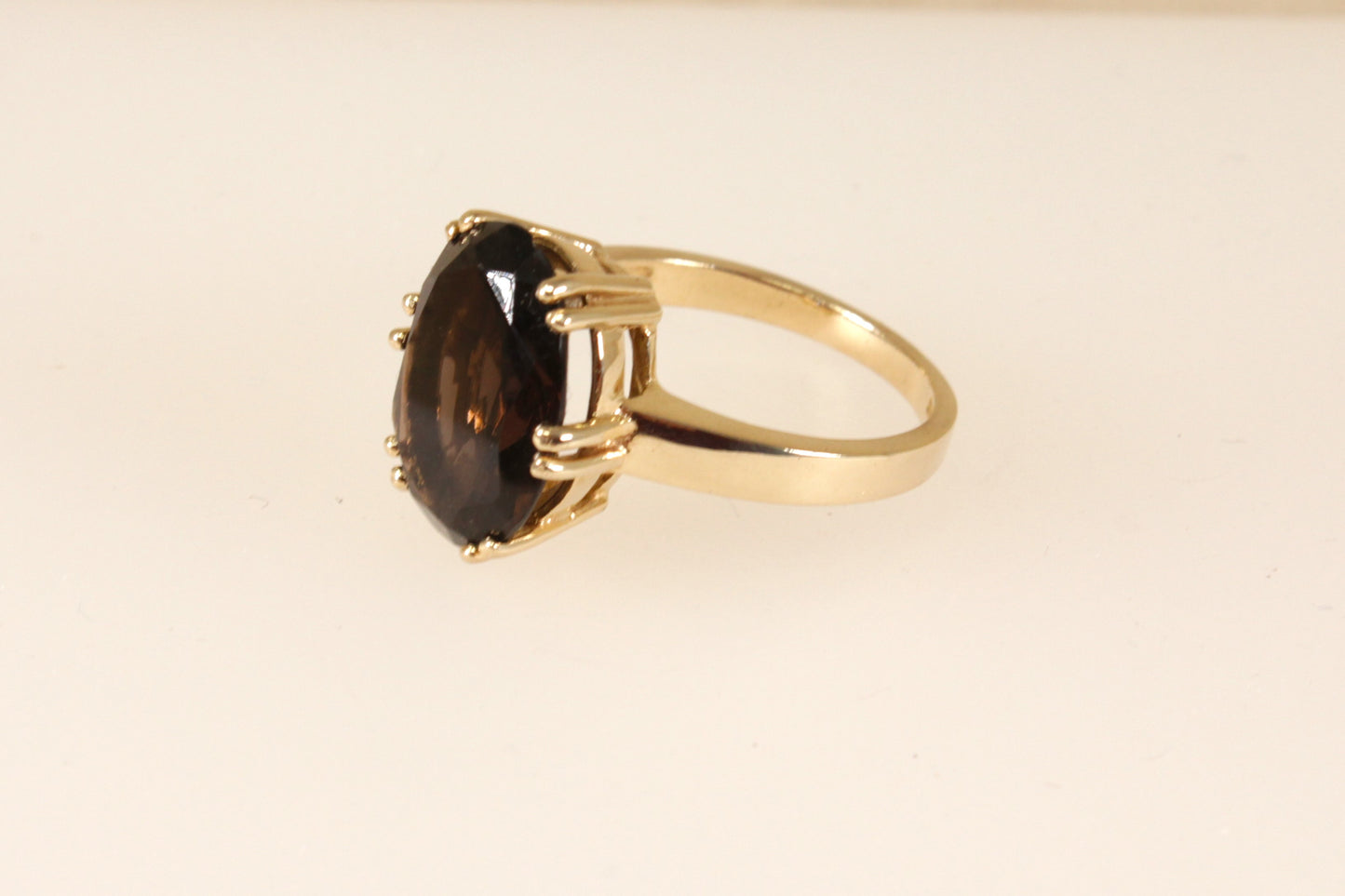 9ct Smokey Quartz Solitaire Ring