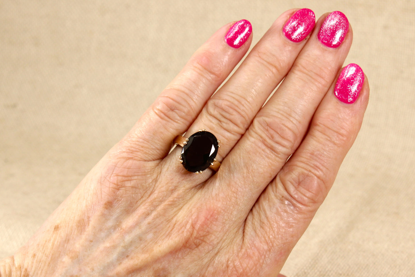 9ct Smokey Quartz Solitaire Ring