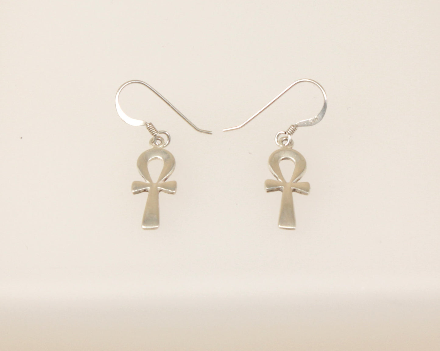 Silver 'Key of Life' Drop Earrings