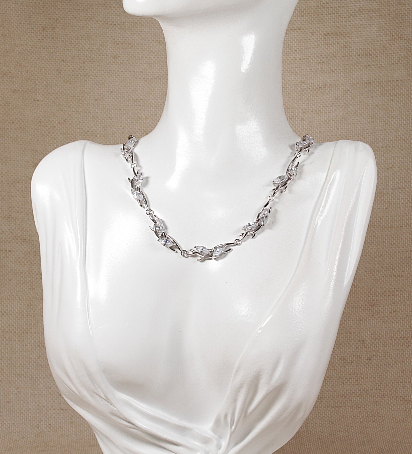 Silver Cubic Zirconia Necklace