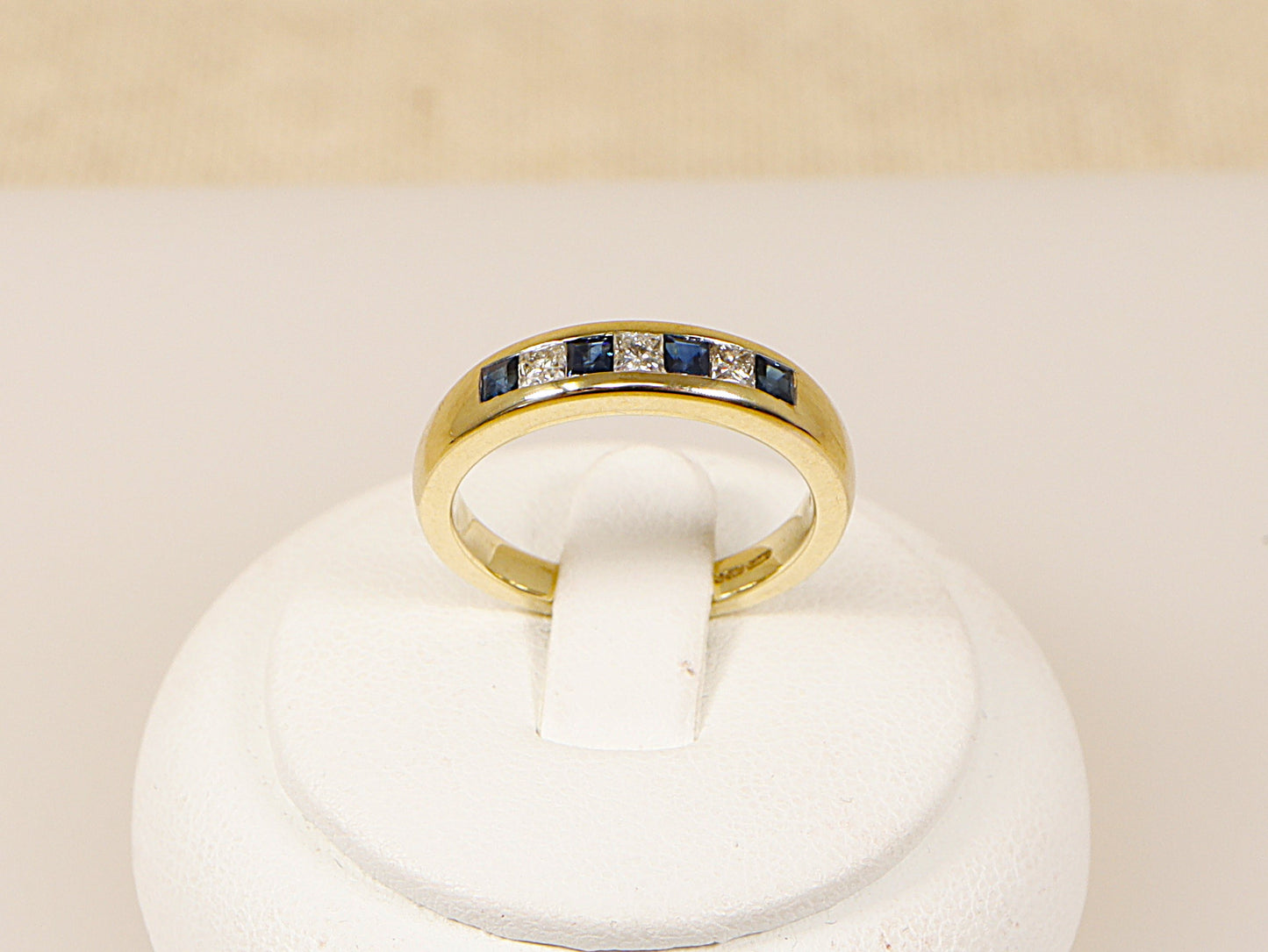 9ct Sapphire and Diamond Band Ring