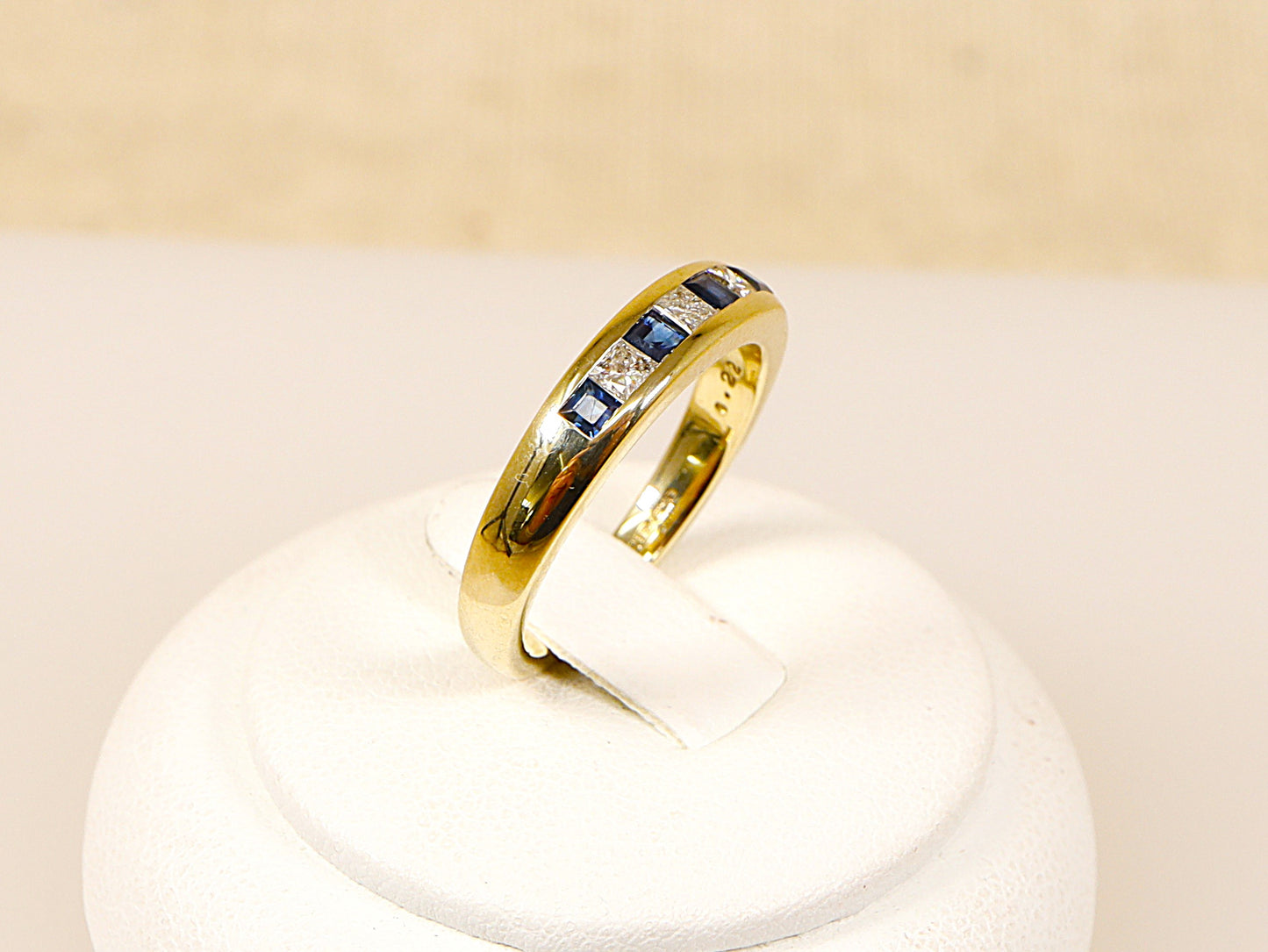 9ct Sapphire and Diamond Band Ring