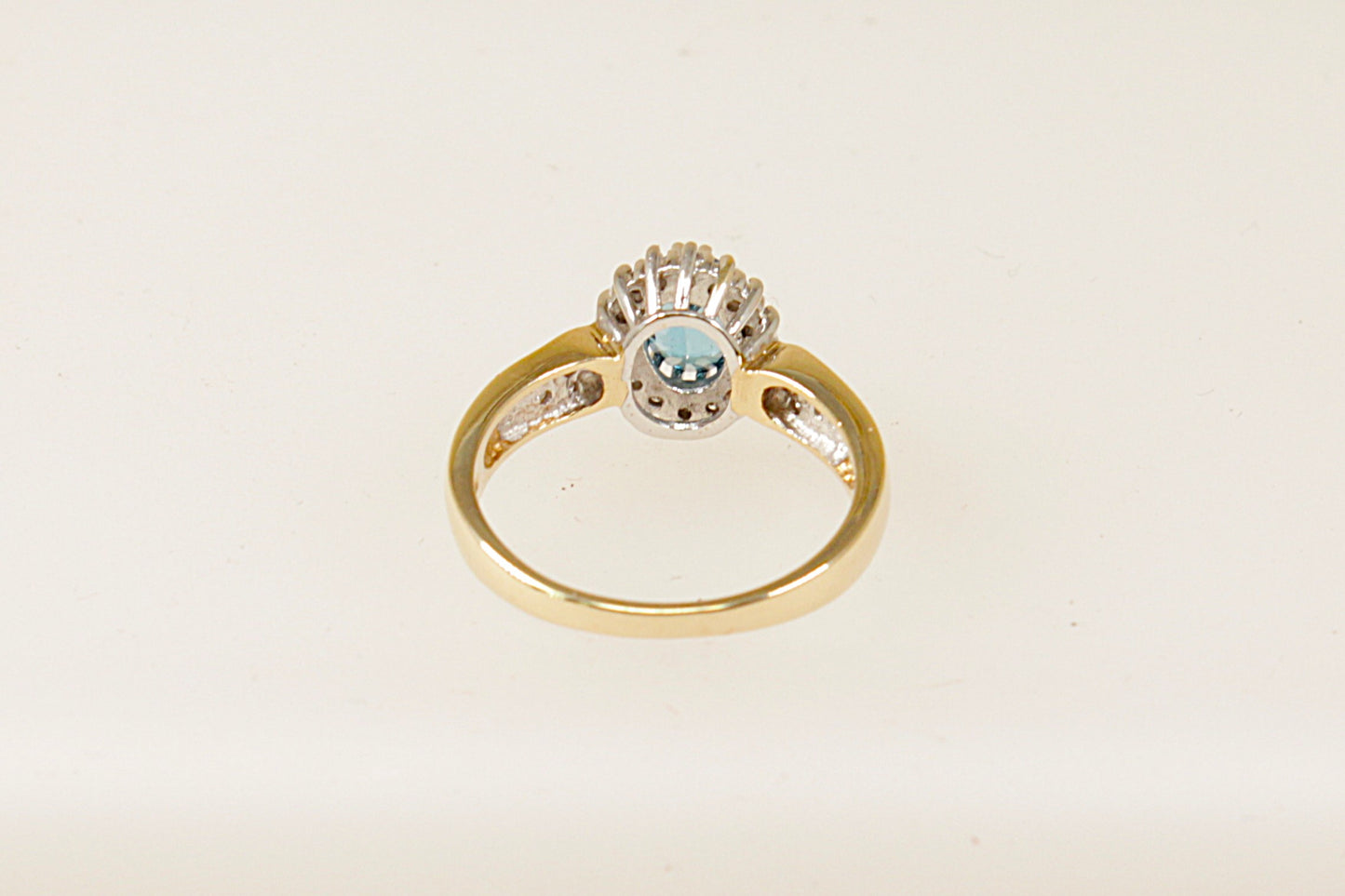 Vintage 9ct Topaz and Diamond Ring