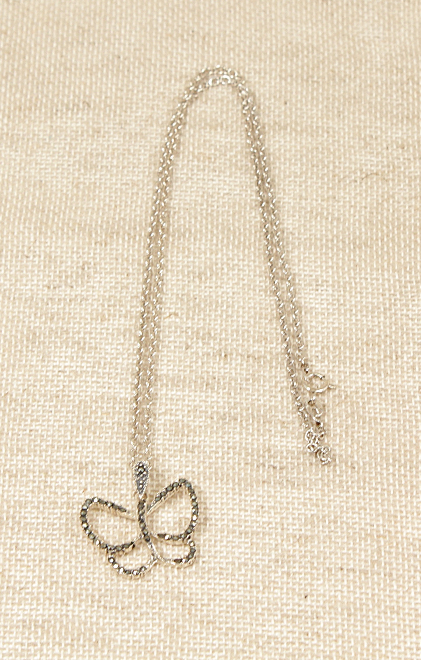 Silver Butterfly Pendant and Chain Necklace