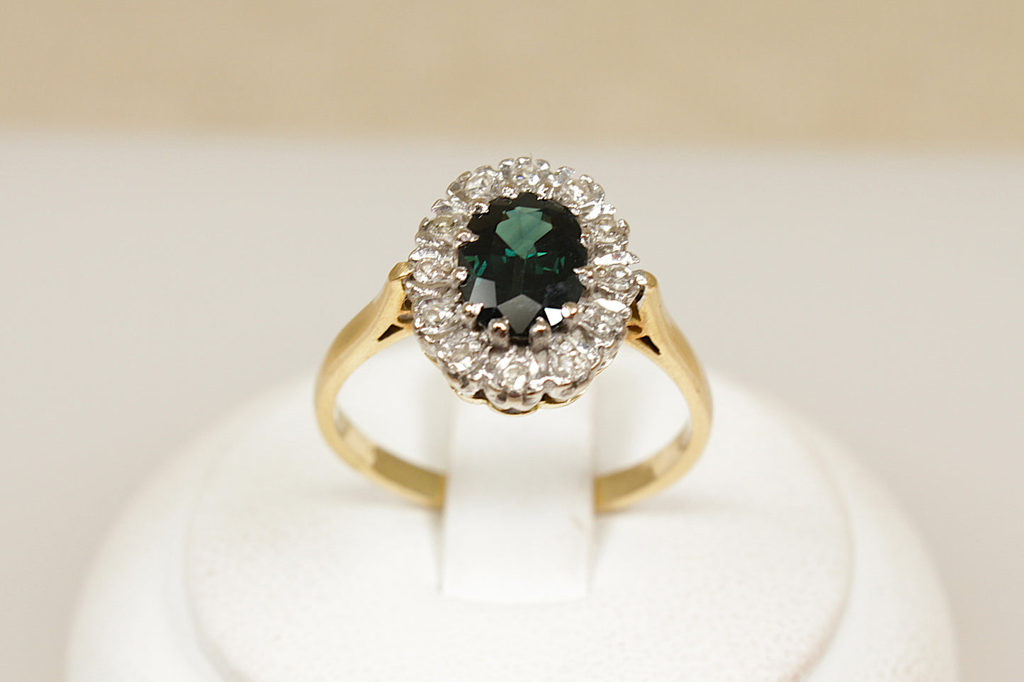 18ct Gold Sapphire & Diamond ‘Diana’ Ring