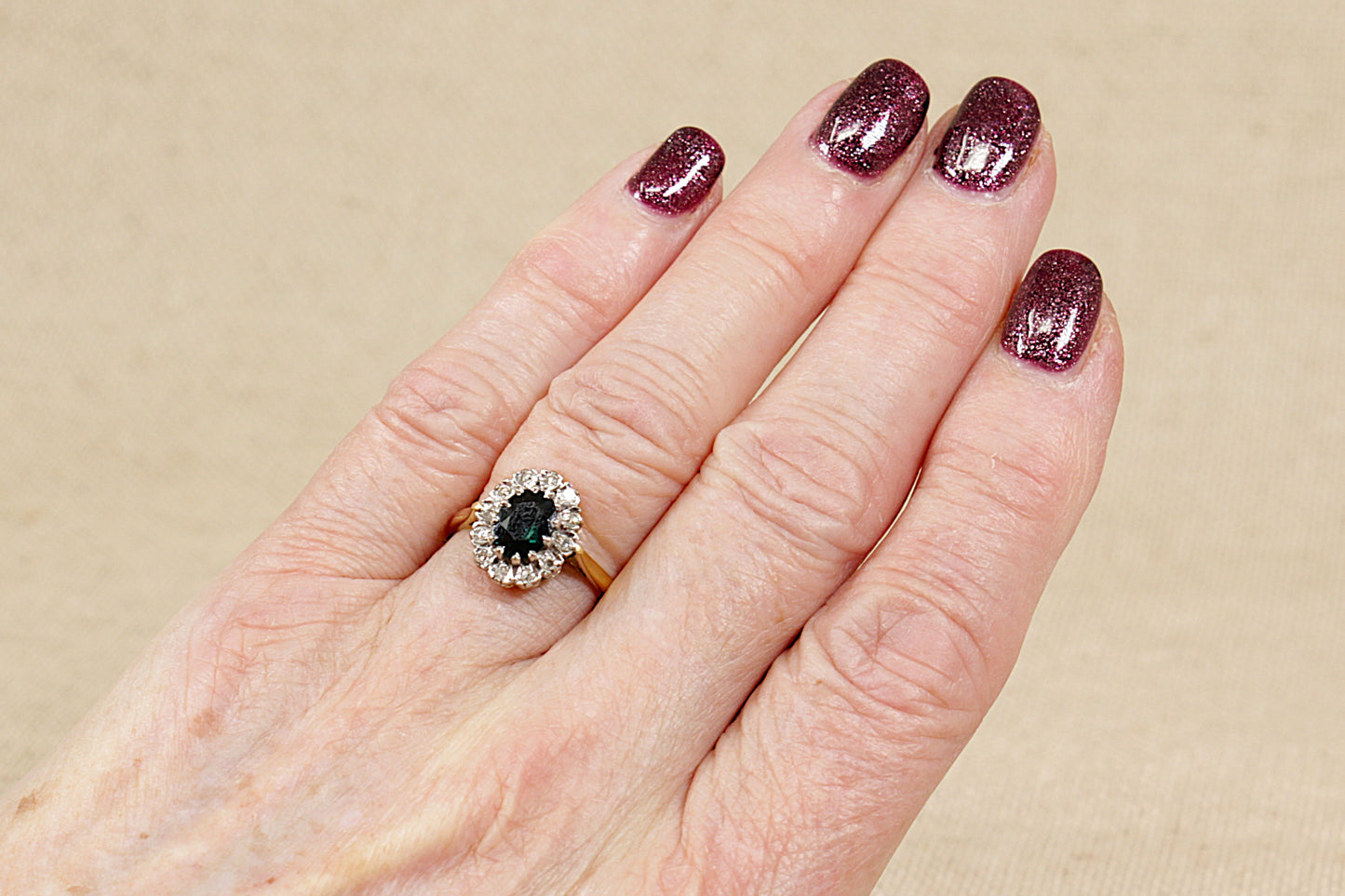 18ct Gold Sapphire & Diamond ‘Diana’ Ring