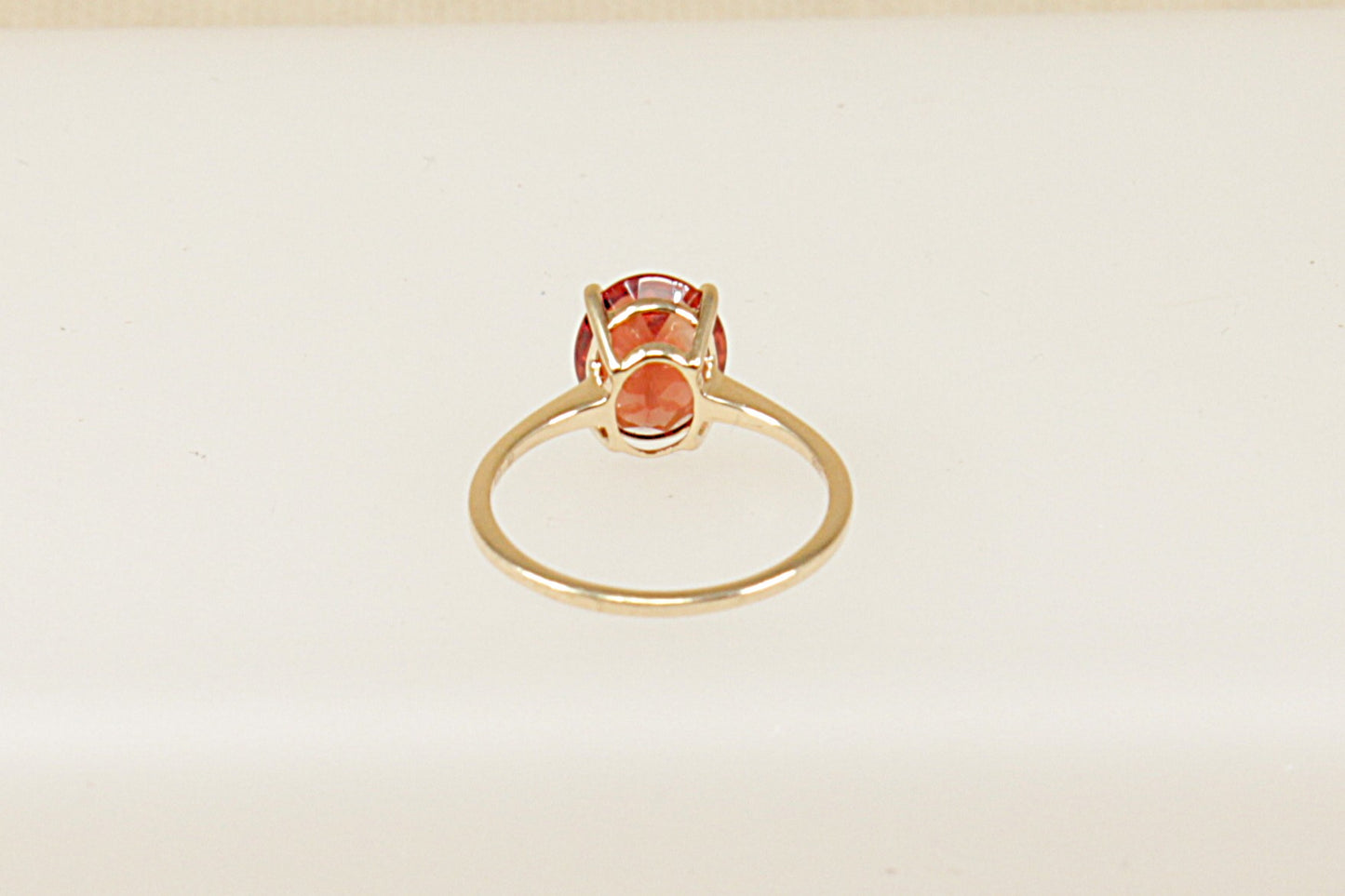 9ct Rhodolite Crystal Solitaire Ring