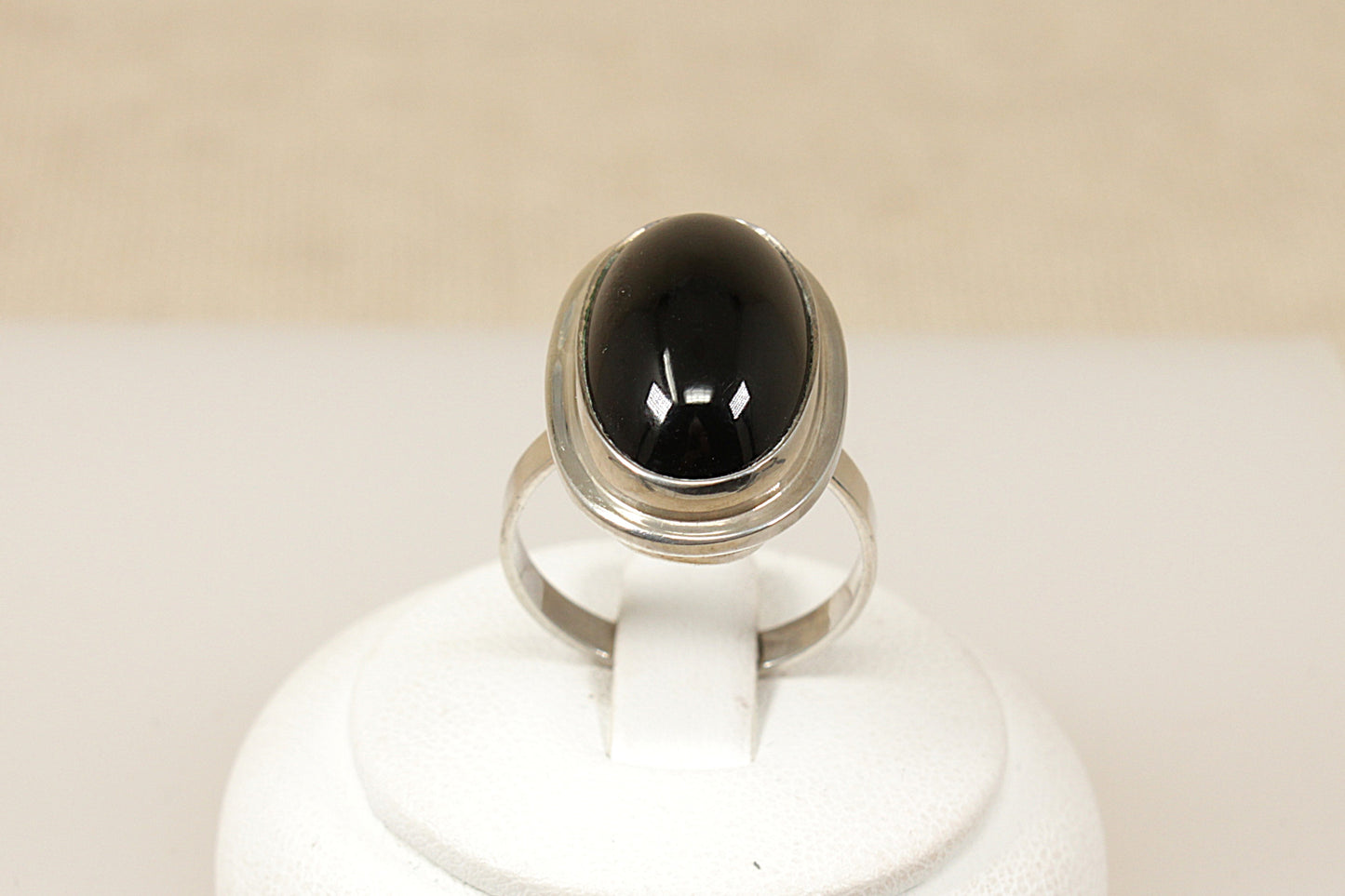 Silver Black Statement Ring