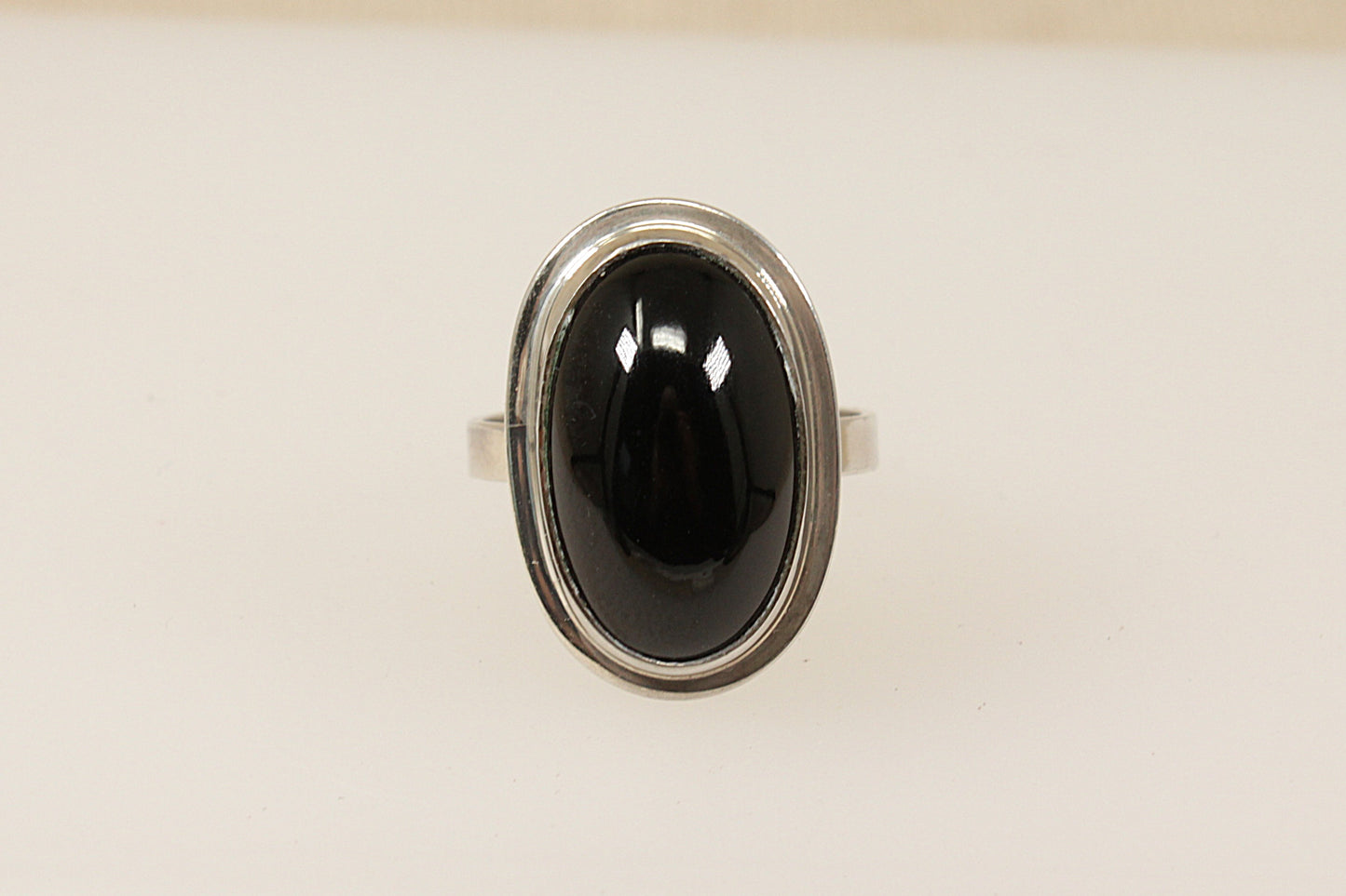 Silver Black Statement Ring