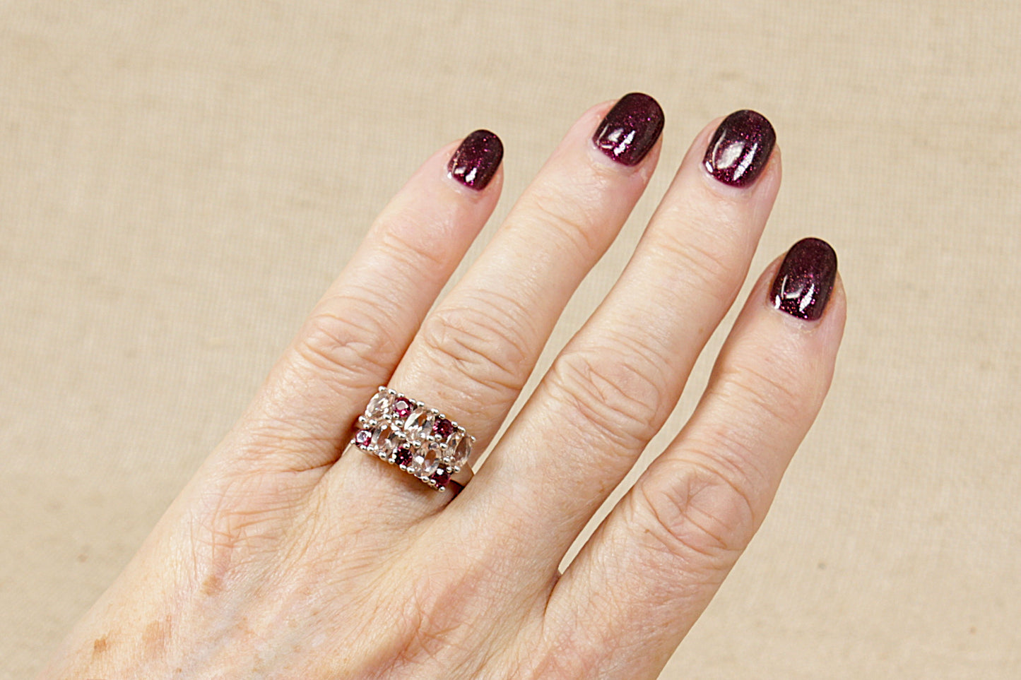 Silver Cluster Band ring