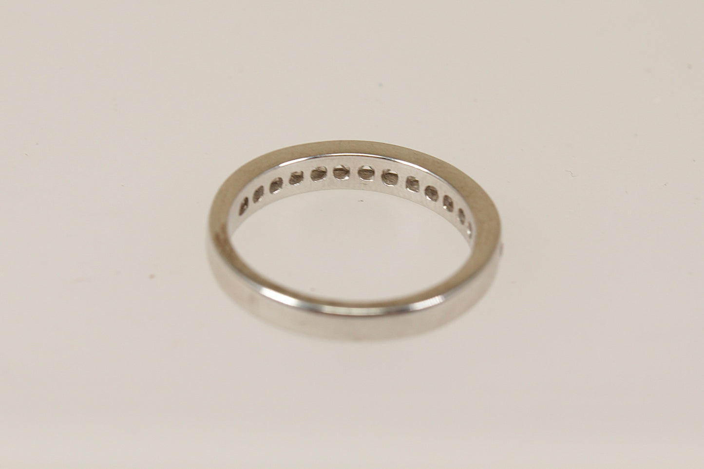 Silver White Topaz Half Eternity Ring