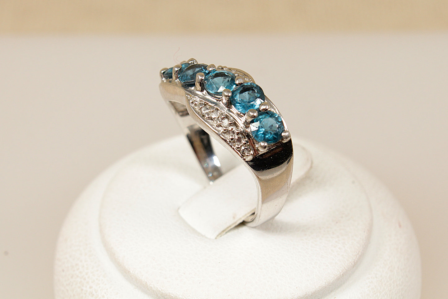 Silver Blue Topaz Ring
