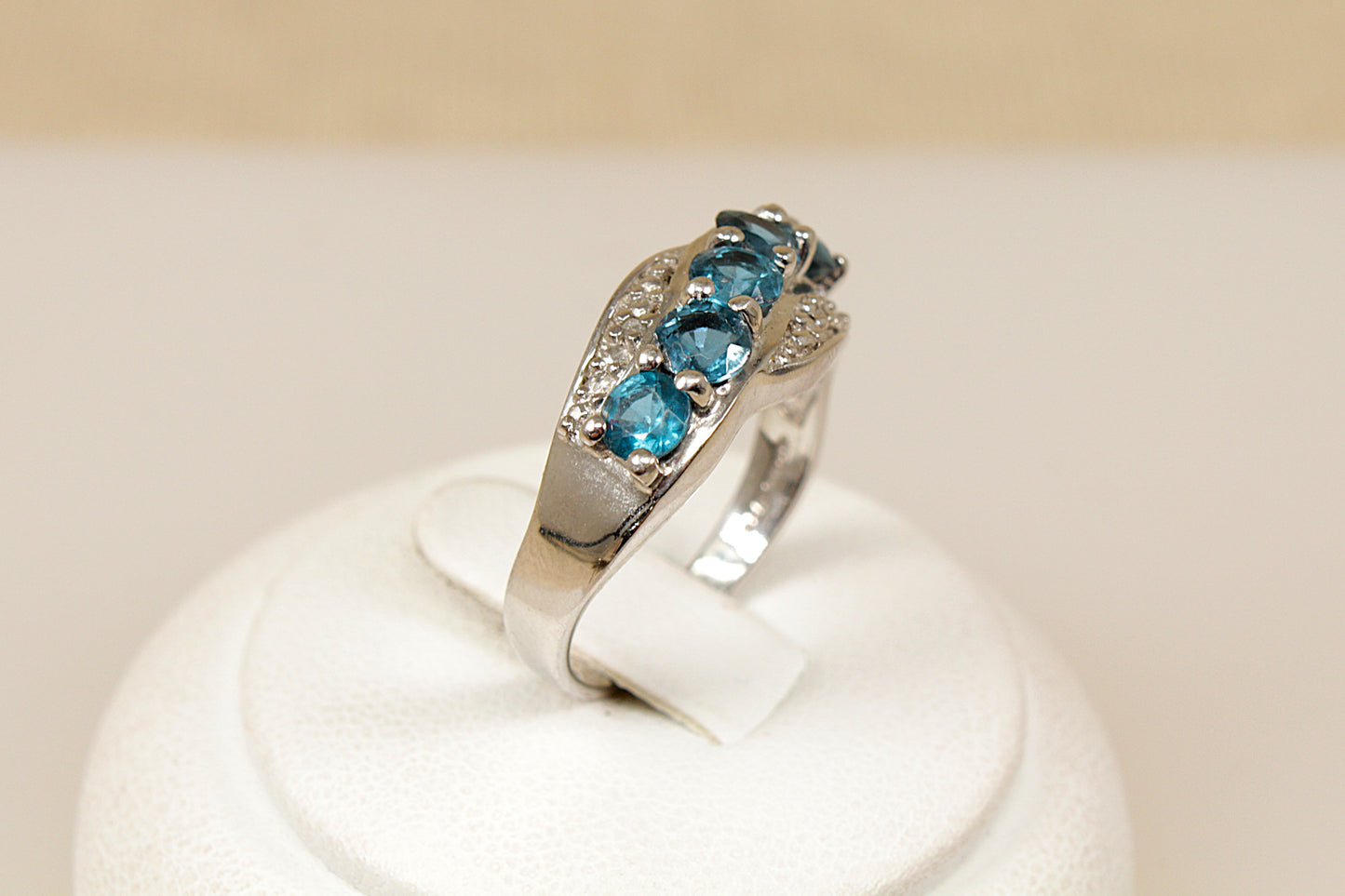 Silver Blue Topaz Ring