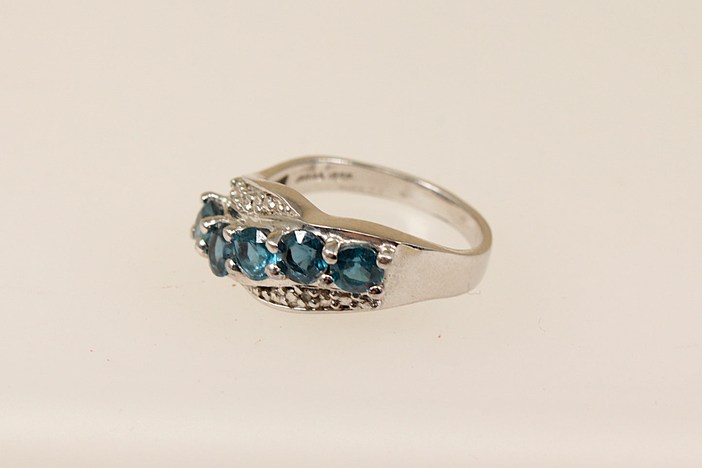 Silver Blue Topaz Ring