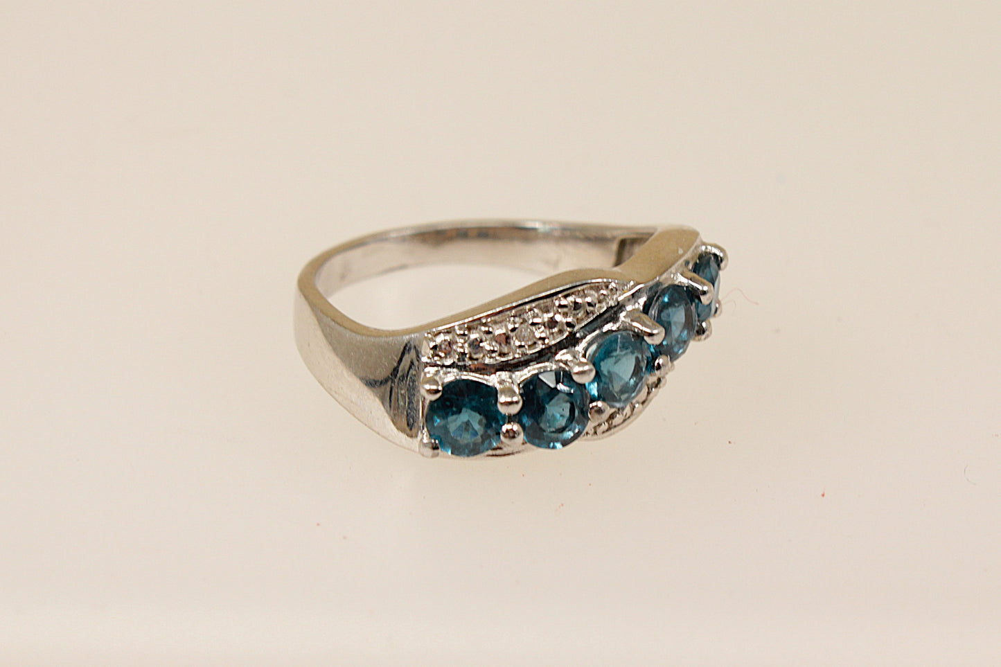 Silver Blue Topaz Ring