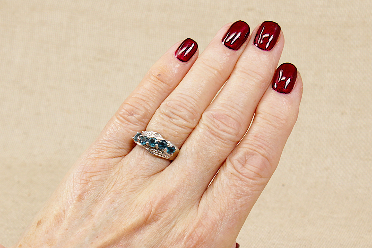 Silver Blue Topaz Ring