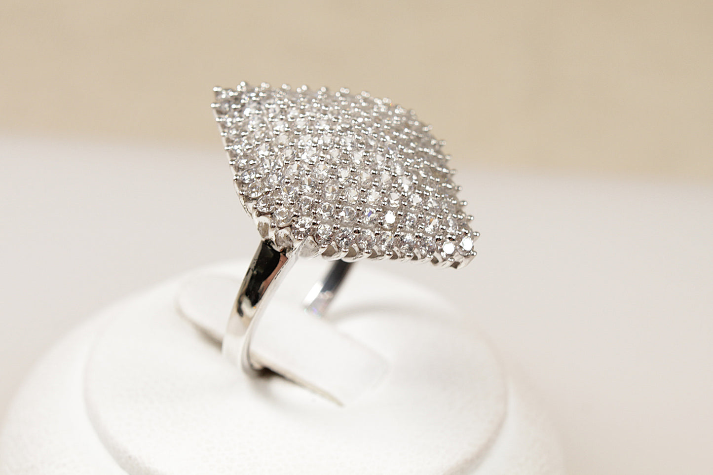 Silver Cluster Statement Ring