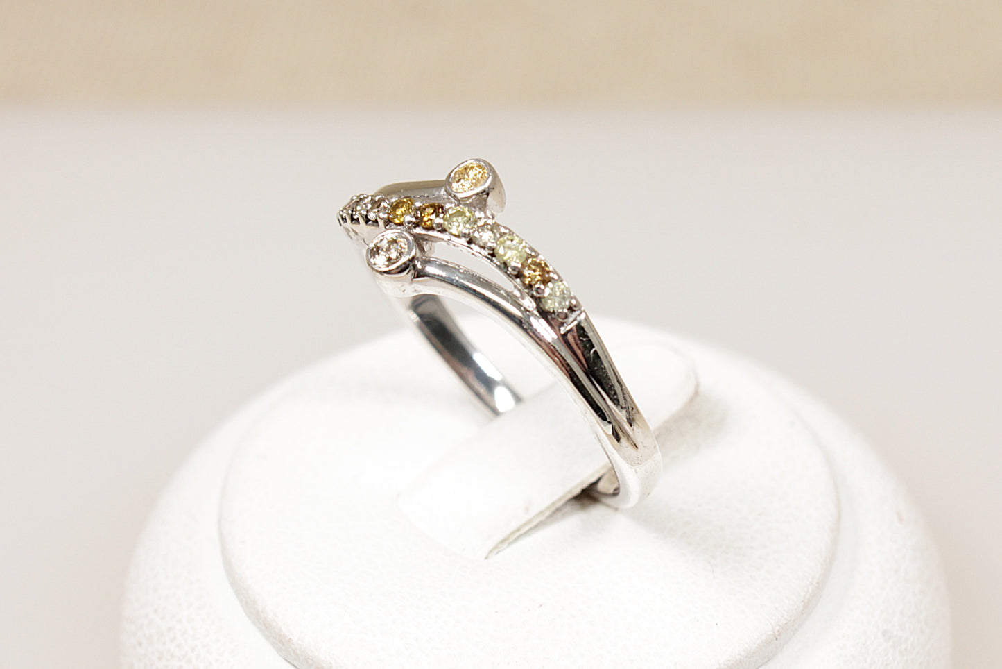 Silver Diamond Cluster Ring